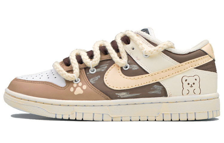 Buy (W) [定制鞋] 耐克 Dunk Low '动物印花棕色' DD7099-100(Team27-女款小熊饼干摩卡棕)