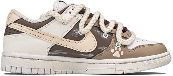 【客製化球鞋】Nike Dunk Low 動物紋 小熊餅乾 卡通 可愛 解構鞋帶 甜酷風 禮物 低筒 板鞋 女款 摩卡棕 Order 【客製化球鞋】Nike Dunk Low 動物紋 小熊餅乾 卡通 可愛 解構鞋帶 甜酷風 禮物 低筒 板鞋 女款 摩卡棕
