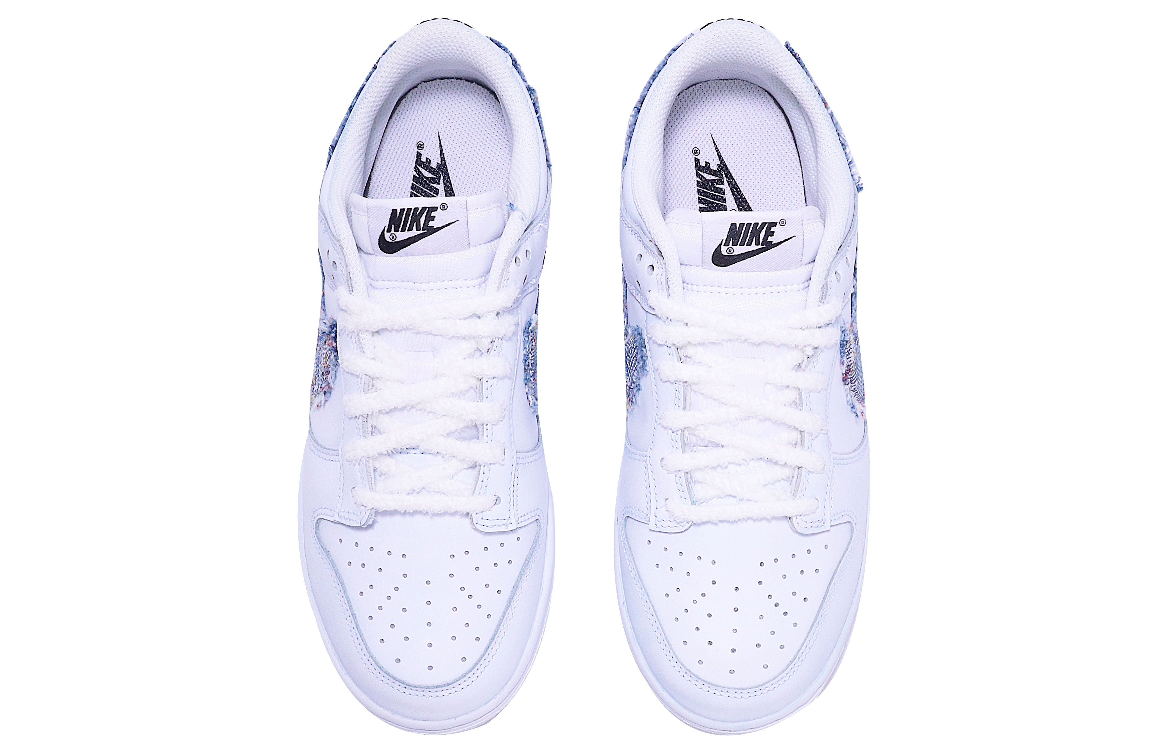 Shop (W) 나이키 덩크 로우 '애니멀 블루화이트' (커스텀) DD7099-100(TeamTen-女款DK复古蓝钩)