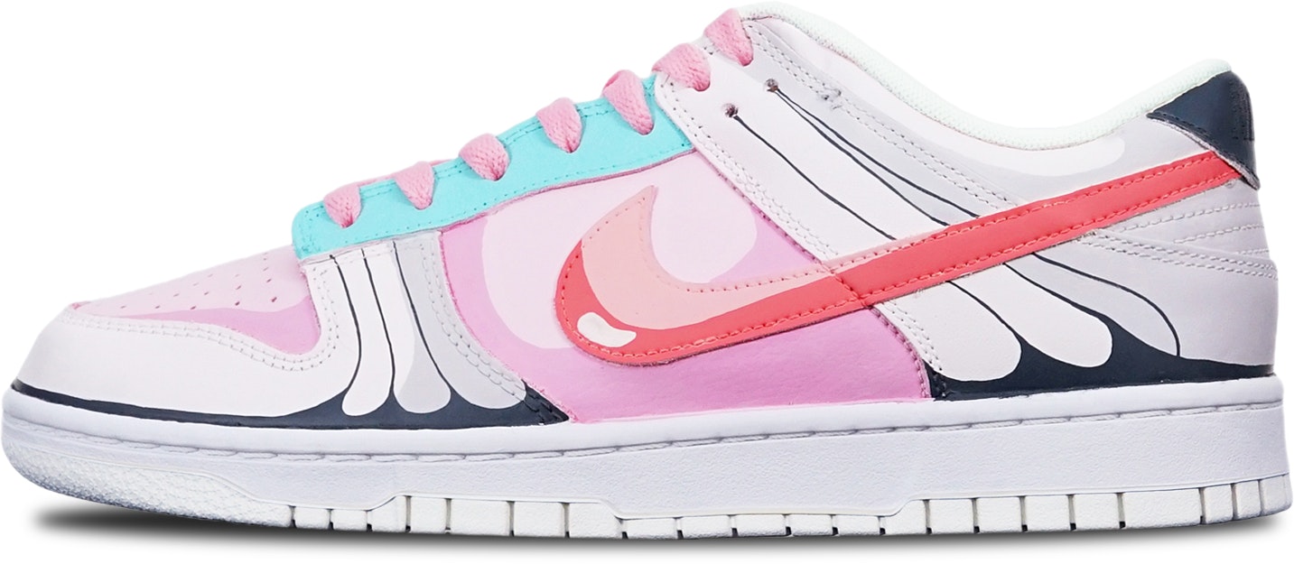 custom-shoes-women-nike-dunk-low-anime-butterfree-red-green-grey