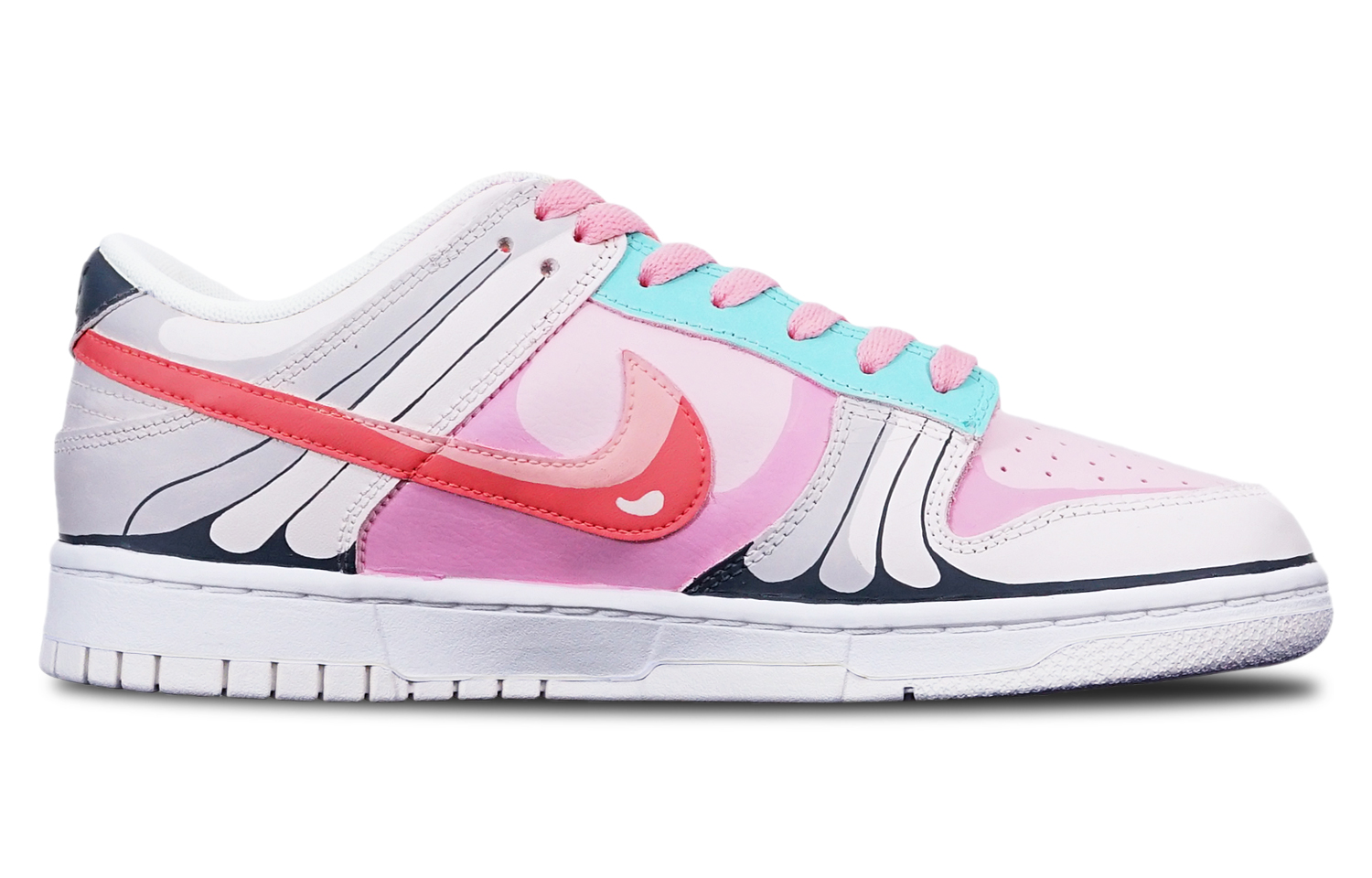 Order 【定制球鞋】Nike Dunk Low 動漫主題 巴大蝶 復古休閒 低幫 板鞋 女款 紅綠灰 限量特殊鞋盒