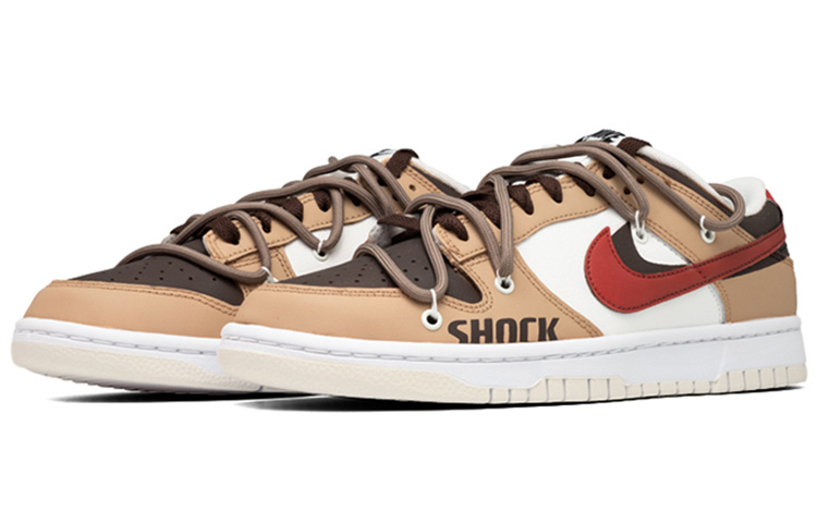 Lookbook 【定制球鞋】 Nike Dunk Low 白色 航天员 月球 双钩 解构 低帮 女鞋 棕白