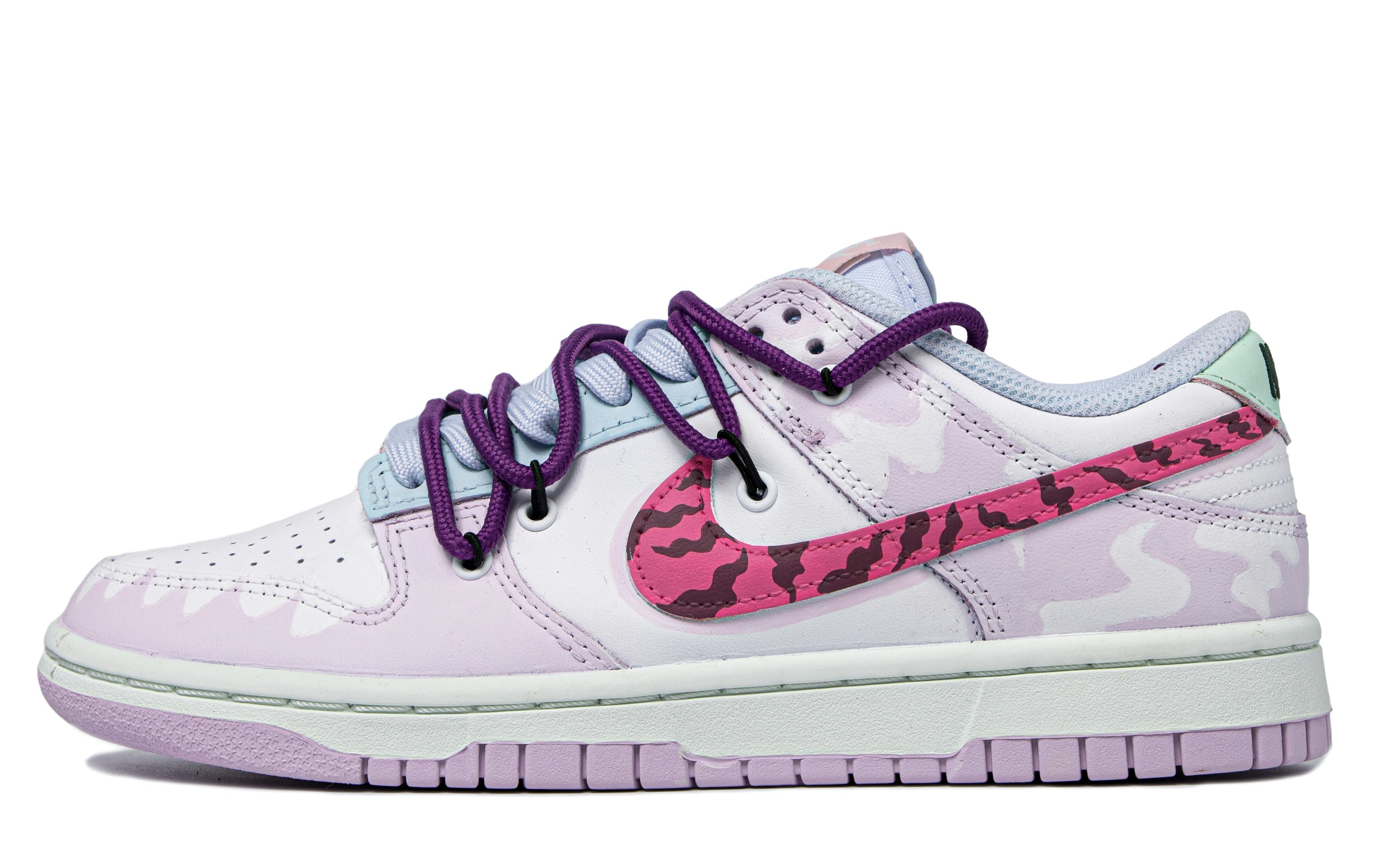 custom-shoes-women-nike-dunk-low-atmosphere-pink-da-vinci-custom