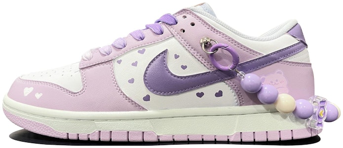【定制球鞋】 Nike Dunk Low Atmosphere Pink 漸變鞋帶 糖果小熊 手繪 復古 低幫 板鞋 女款 白紫 Buy 【定制球鞋】 Nike Dunk Low Atmosphere Pink 漸變鞋帶 糖果小熊 手繪 復古 低幫 板鞋 女款 白紫