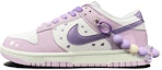 Buy 【定制球鞋】 Nike Dunk Low Atmosphere Pink 漸變鞋帶 糖果小熊 手繪 復古 低幫 板鞋 女款 白紫