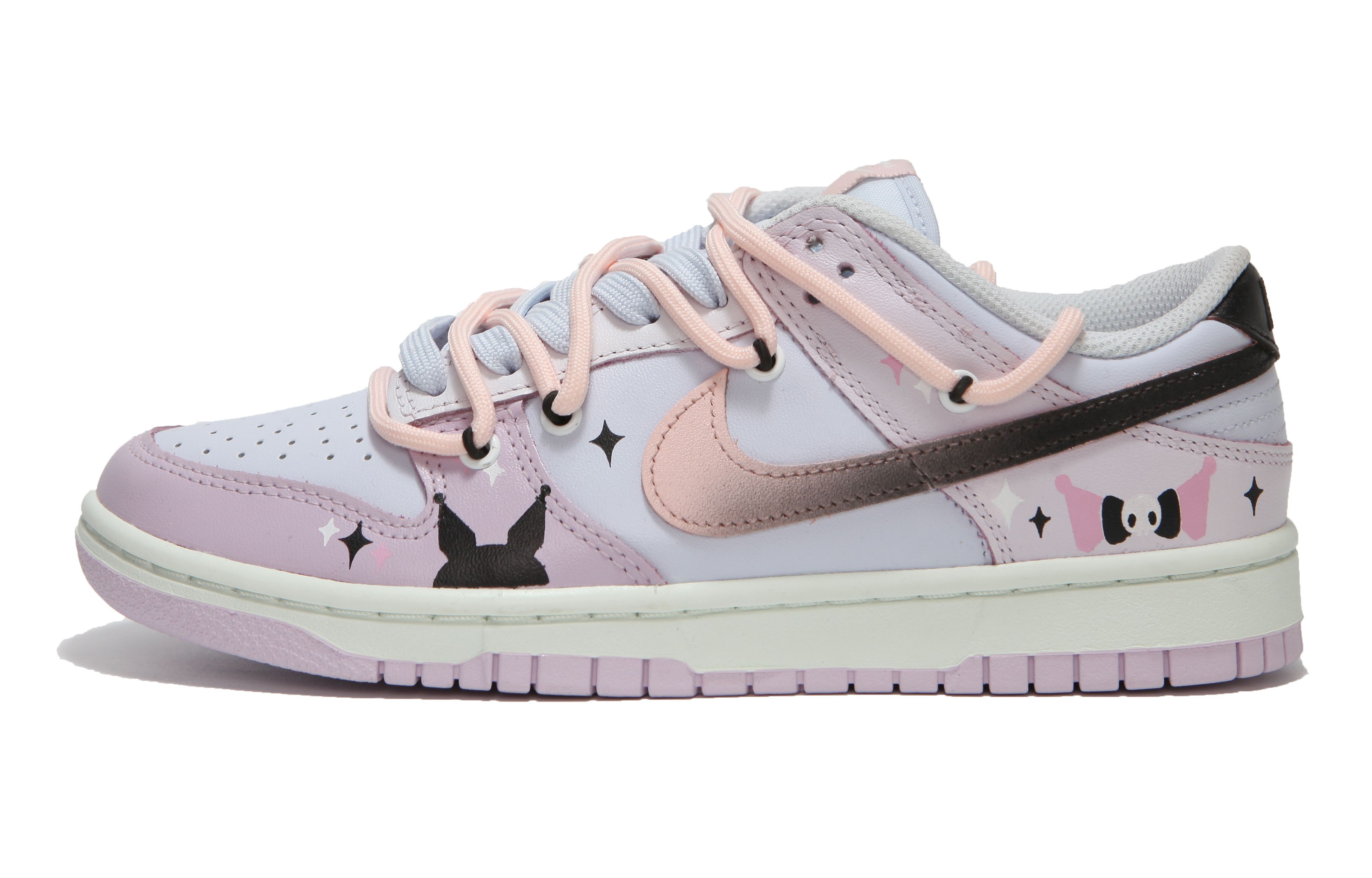 Buy 【客製化球鞋】Nike Dunk Low "Atmosphere Pink" 卡通 可愛 粉黑漸變 低筒 滑板鞋 女款 粉紫