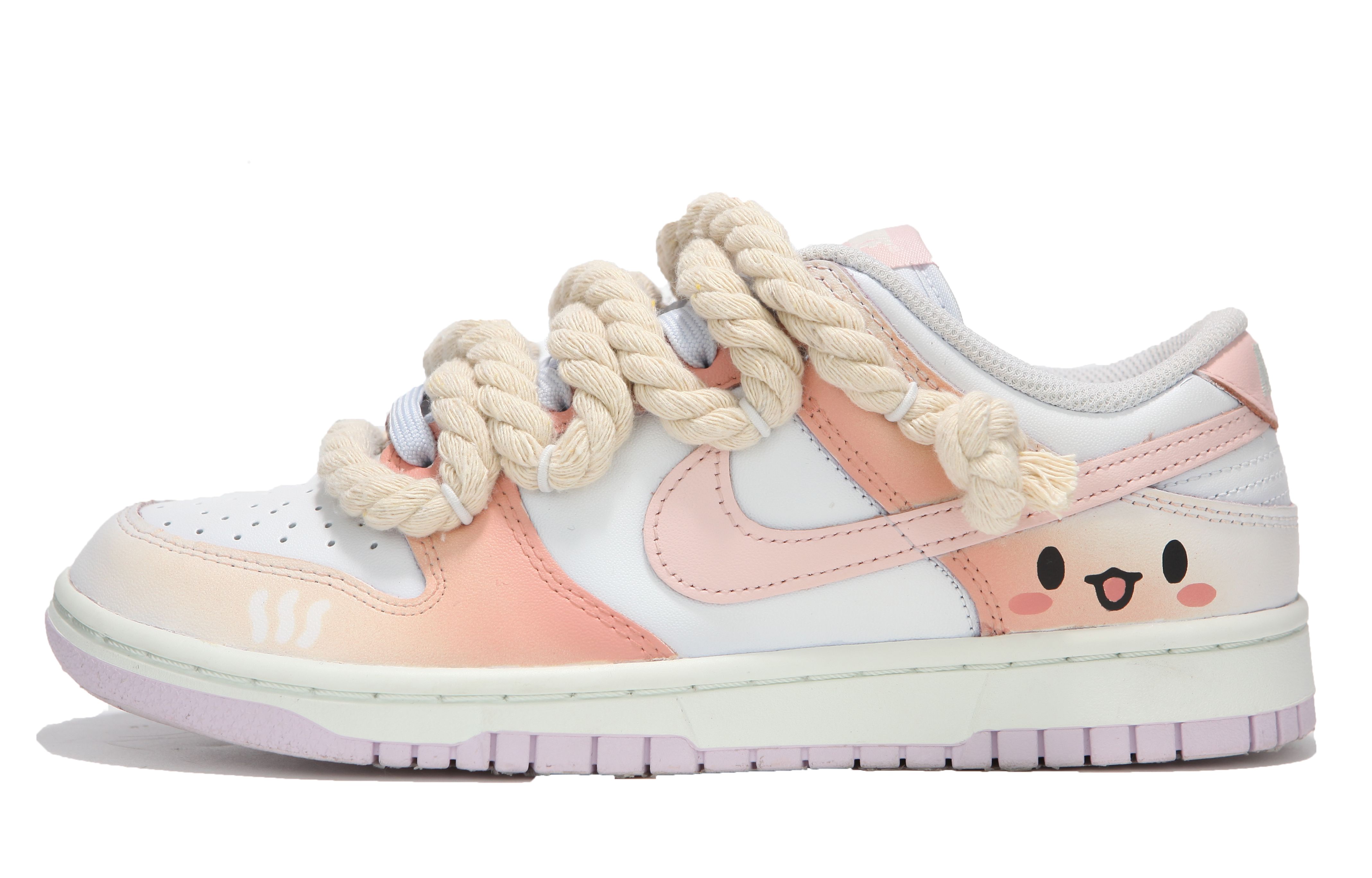 Buy (W) [Kasut Custom] Nike Dunk Low 'Atmosphere Pink' DD1503-001(Team1-女款玩偶麻绳）