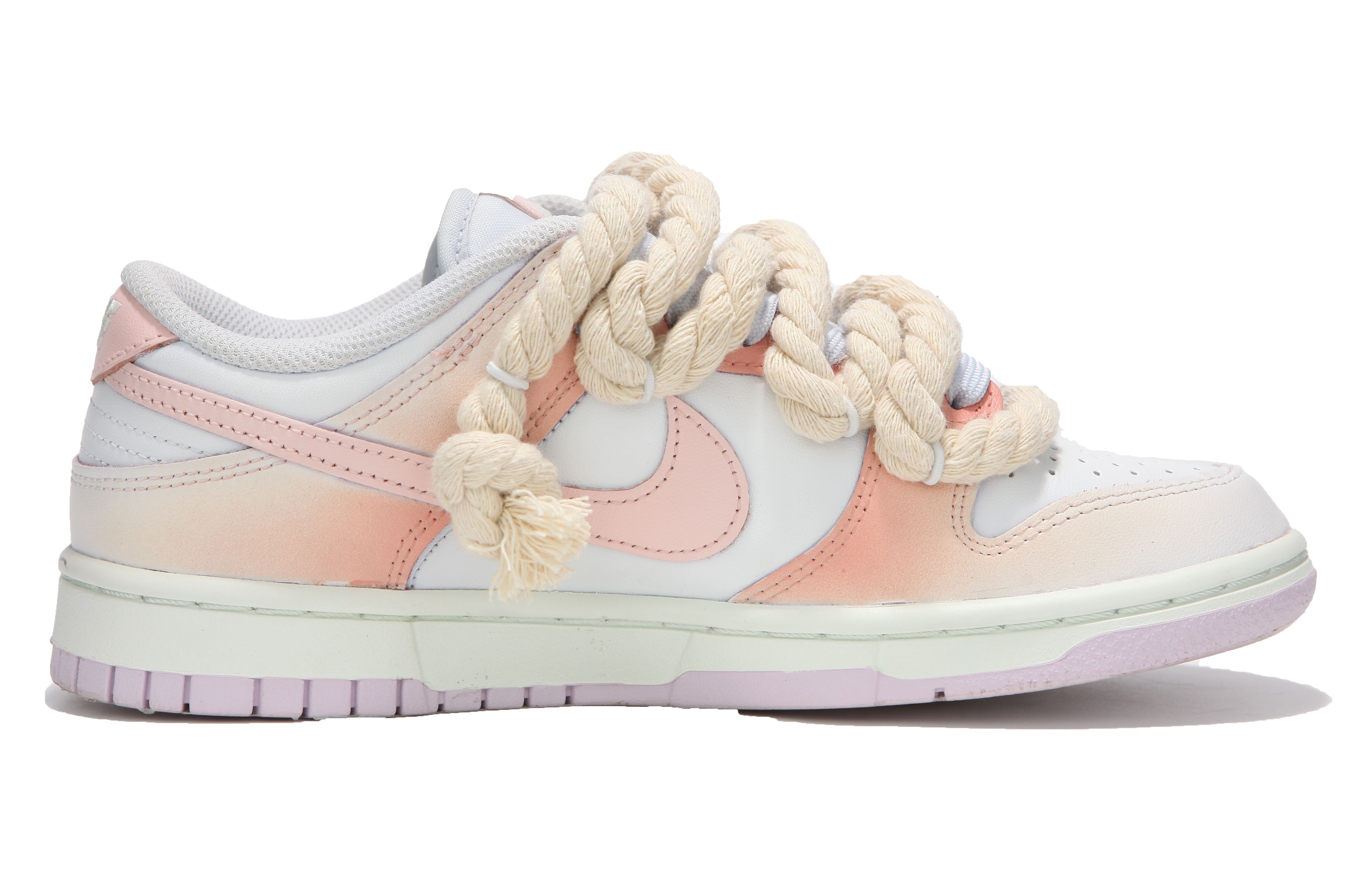 Order (W) [Kasut Custom] Nike Dunk Low 'Atmosphere Pink' DD1503-001(Team1-女款玩偶麻绳）