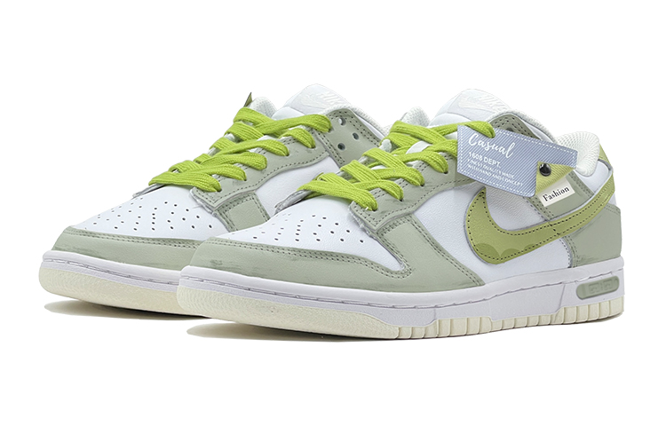 Lookbook (W) [Sepatu Kustom] Nike Dunk Low 'Avocado Cake - Hijau Putih' DD1503-121(TeamS-抹茶绿时尚印标)