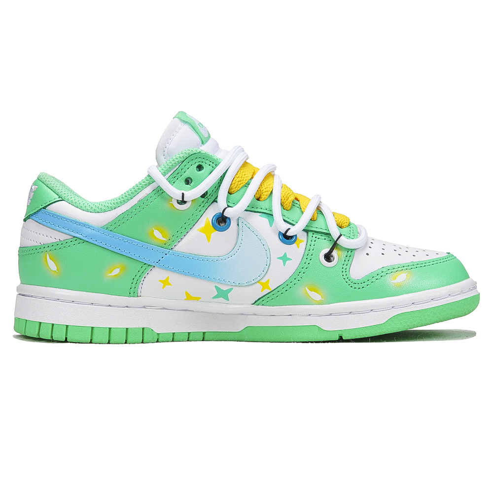 Order (W) [Sneakers Kustom] Nike Dunk Low 'Avocado Soda Hijau Deconstructed Bintang' DD1503-105(Teamp-汽水绿星星）