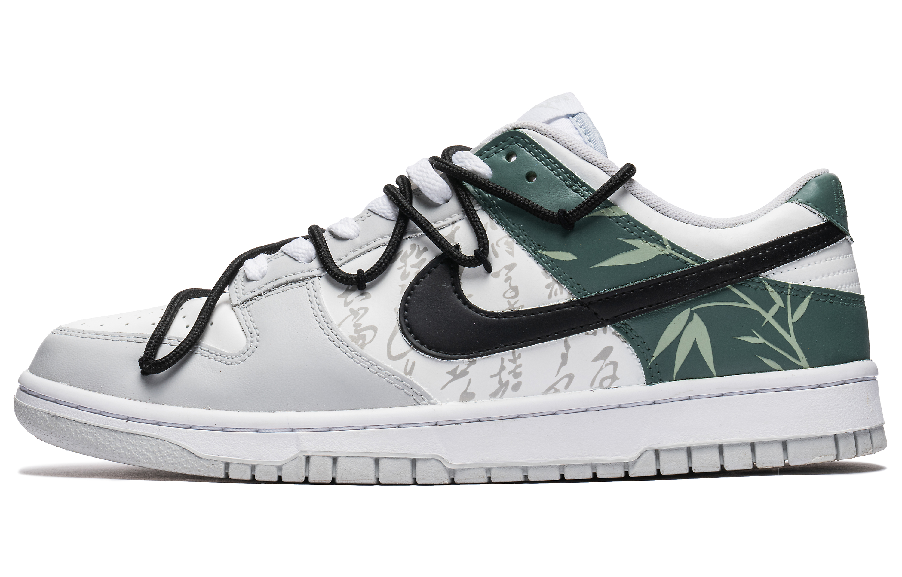 Order (W) [Sepatu Kustom] Nike Dunk Low 'Panda Bambu Putih-Hijau' DH9765-102(Team22-女款绿竹白绿)