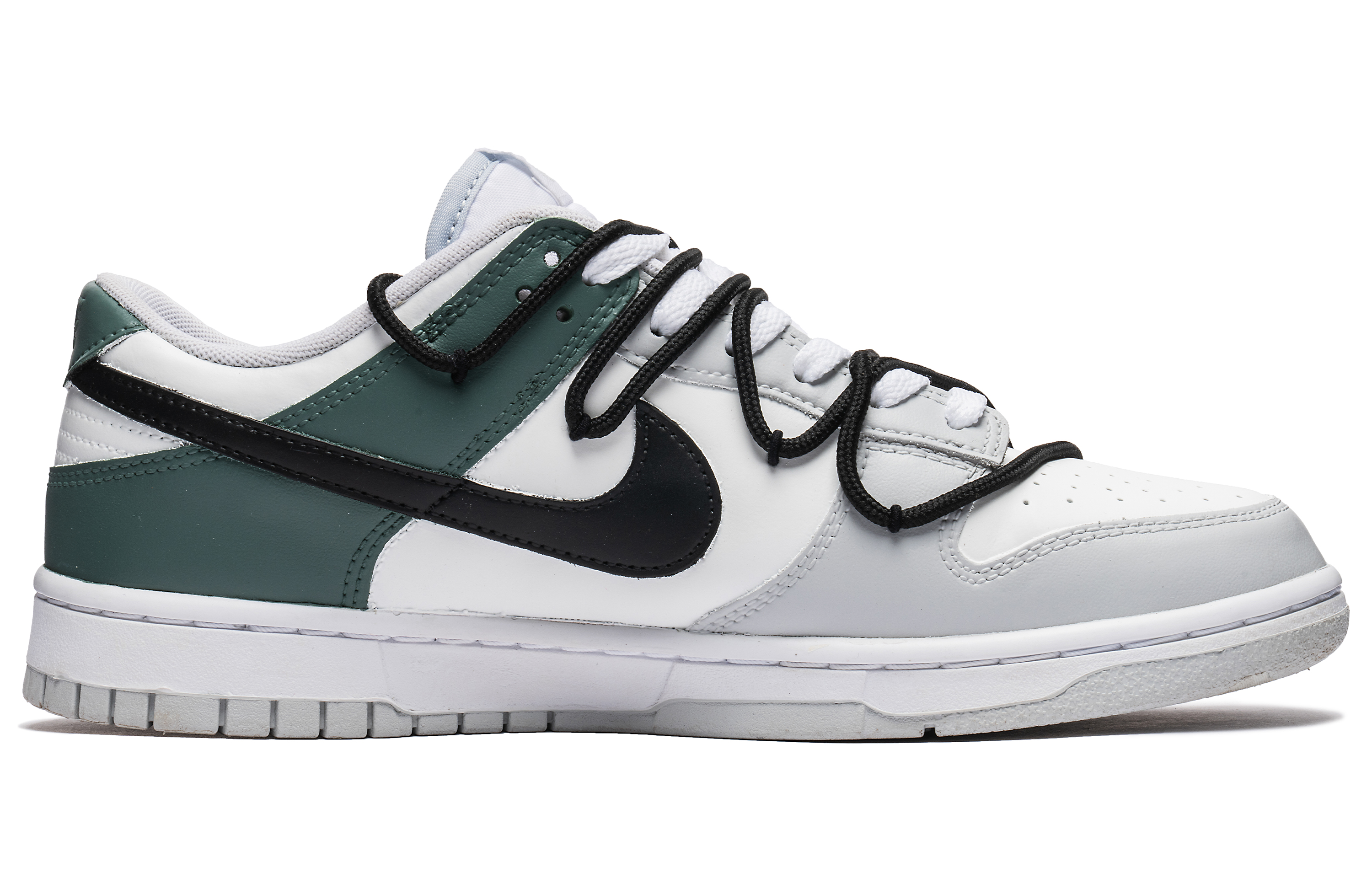 Lookbook (W) [Sepatu Kustom] Nike Dunk Low 'Panda Bambu Putih-Hijau' DH9765-102(Team22-女款绿竹白绿)