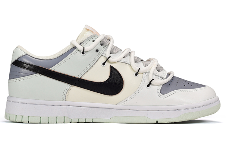 Order (W) 나이키 덩크 로우 '스마일리 디컨스트럭티드 베이지 그린 캔버스' DD1503-104(TeamE-女款帆布贴灰白)