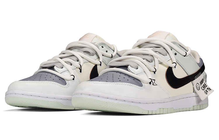 Lookbook (W) 나이키 덩크 로우 '스마일리 디컨스트럭티드 베이지 그린 캔버스' DD1503-104(TeamE-女款帆布贴灰白)