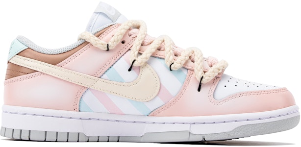 【客製化球鞋】Nike Dunk Low 海邊假期 少女 休閒 搭配任何服裝 防滑緩震耐磨 低筒 板鞋 女款 粉白色 Lookbook 【客製化球鞋】Nike Dunk Low 海邊假期 少女 休閒 搭配任何服裝 防滑緩震耐磨 低筒 板鞋 女款 粉白色