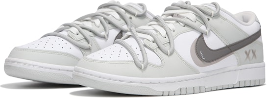 【定制球鞋】Nike Dunk Low 火心 活力雙鉤 高級 簡約 冷淡風 復古 解構綁帶 低幫 板鞋 女款 豆綠灰 Lookbook 【定制球鞋】Nike Dunk Low 火心 活力雙鉤 高級 簡約 冷淡風 復古 解構綁帶 低幫 板鞋 女款 豆綠灰