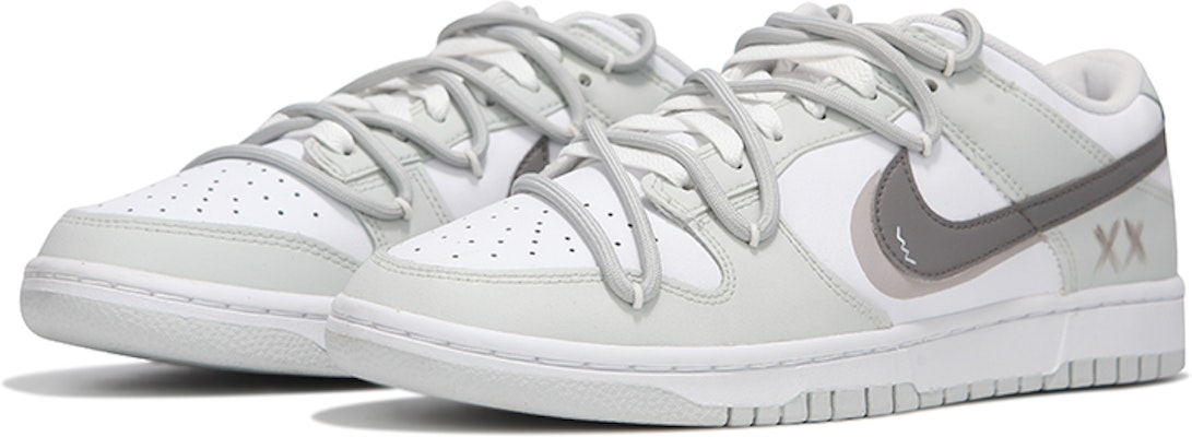 【定制球鞋】Nike Dunk Low 火心 活力雙鉤 高級 簡約 冷淡風 復古 解構綁帶 低幫 板鞋 女款 豆綠灰 Lookbook 【定制球鞋】Nike Dunk Low 火心 活力雙鉤 高級 簡約 冷淡風 復古 解構綁帶 低幫 板鞋 女款 豆綠灰