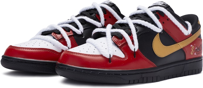 【定製球鞋】Nike Dunk Low BIGNIU 熱血青年主題 天才櫻木 解構 手繪噴繪 低筒 板鞋 女款 紅黑白金 Lookbook 【定製球鞋】Nike Dunk Low BIGNIU 熱血青年主題 天才櫻木 解構 手繪噴繪 低筒 板鞋 女款 紅黑白金