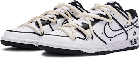 【定制球鞋】 Nike Dunk Low BIGNIU 熱血青春 山王風雲 解構 手繪噴繪 特殊鞋盒 低筒 板鞋 女款 黑白 Lookbook 【定制球鞋】 Nike Dunk Low BIGNIU 熱血青春 山王風雲 解構 手繪噴繪 特殊鞋盒 低筒 板鞋 女款 黑白