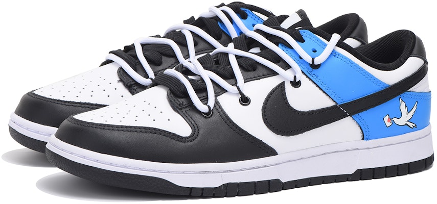 (W) 나이키 덩크 로우 '블랙 블루 피죤' (커스텀) CW1590-100(Team拾伍-女款黑蓝鸽) Lookbook (W) 나이키 덩크 로우 '블랙 블루 피죤' (커스텀) CW1590-100(Team拾伍-女款黑蓝鸽)