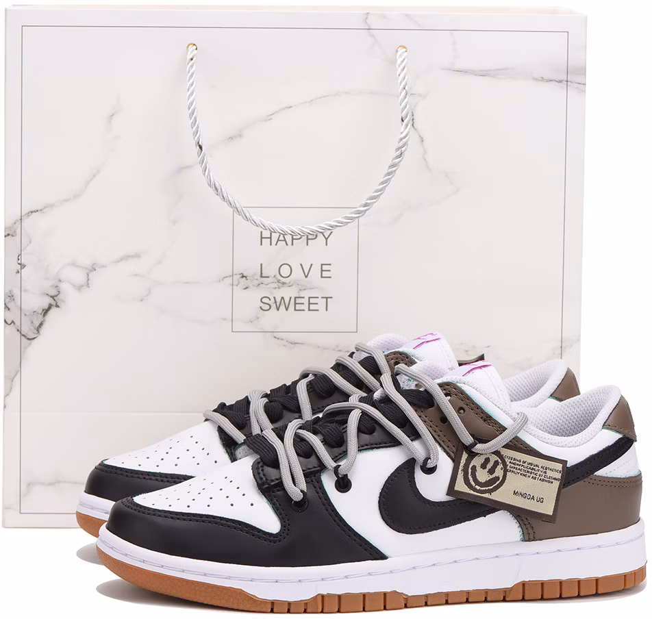 custom-shoes-women-nike-dunk-low-black-brown-deconstructed