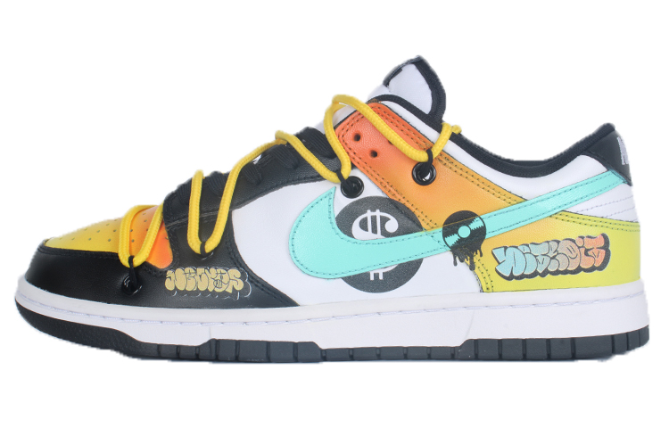 Order (W) [Sepatu Kustom] Nike Dunk Low 'Panda Keberuntungan Hitam' CW1590-100(Team10-财富黑胶)