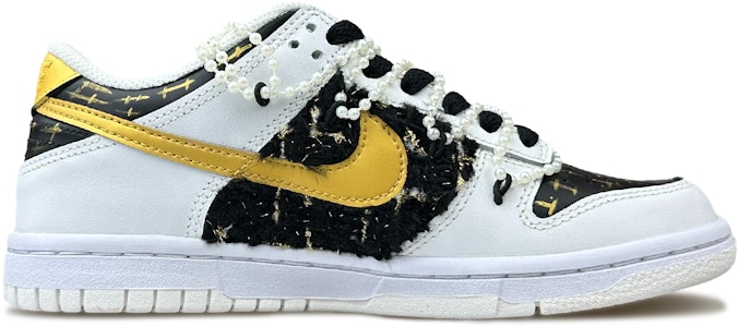 【訂製球鞋】Nike Dunk Low 黑金琉璃 少女清新 小香風 低筒 滑板鞋 女款 黑金 Lookbook 【訂製球鞋】Nike Dunk Low 黑金琉璃 少女清新 小香風 低筒 滑板鞋 女款 黑金