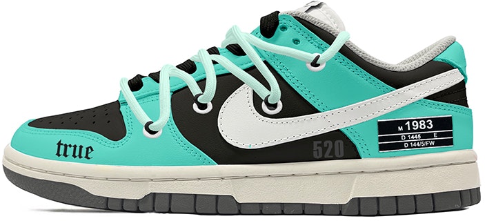custom-shoes-women-nike-dunk-low-black-green