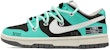(W) 나이키 덩크 로우 '블랙 그린' (커스텀) DD1503-117(TeamK-青梅薄荷)