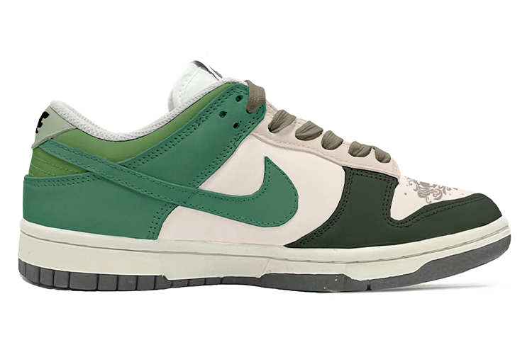 Order (W) 나이키 덩크 로우 '블랙 그린 로즈 체인' (커스텀) DD1503-117(TeamK-青藤玫瑰)