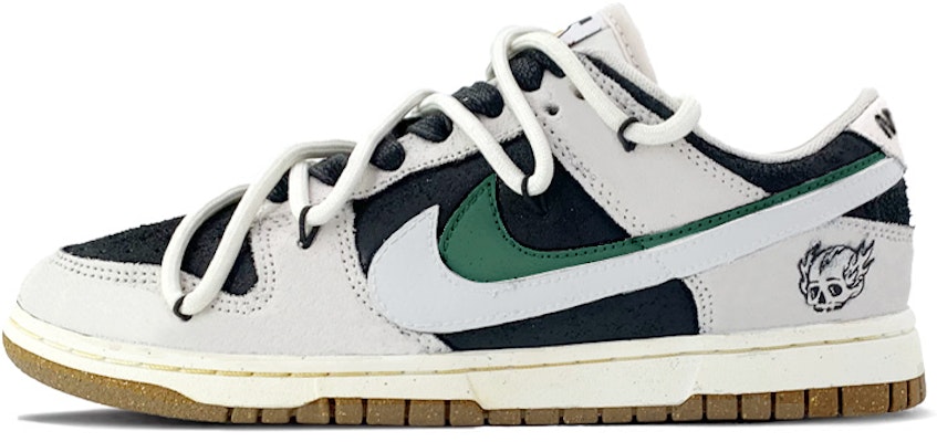 【定製球鞋】 Nike Dunk Low 解構鞋帶推薦 旋風笑臉 雙鉤 高街 復古 低幫 板鞋 女款 黑灰 Buy 【定製球鞋】 Nike Dunk Low 解構鞋帶推薦 旋風笑臉 雙鉤 高街 復古 低幫 板鞋 女款 黑灰