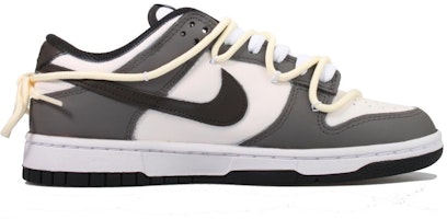 【定制球鞋】Nike Dunk Low 美式字母 黑摩卡 低幫 板鞋 女款 灰棕 Order 【定制球鞋】Nike Dunk Low 美式字母 黑摩卡 低幫 板鞋 女款 灰棕