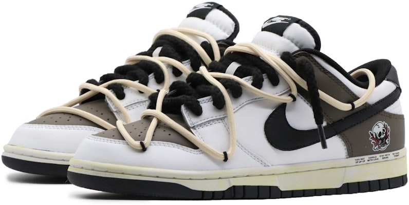 【訂製球鞋】Nike Dunk Low 烈焰 高街 戶外 夏日搭配 髒髒鞋 解構摩卡 復古做舊 低筒 板鞋 女款 黑棕 Lookbook 【訂製球鞋】Nike Dunk Low 烈焰 高街 戶外 夏日搭配 髒髒鞋 解構摩卡 復古做舊 低筒 板鞋 女款 黑棕