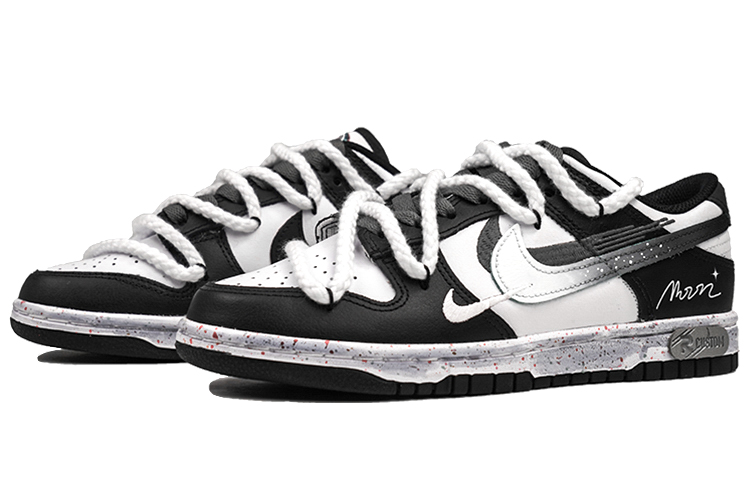 Lookbook 【定制球鞋】 Nike Dunk Low 多色勾 黑色月光 三勾 渐变 星空 麻绳 低帮 板鞋 女款 黑白