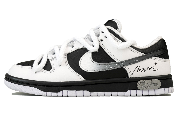 [Custom Shoes] (Women) Nike Dunk Low 'Black Moonlight Animal Print'