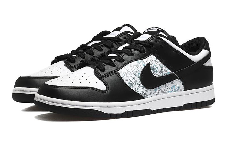 Lookbook (W) [Zapatillas Personalizadas] Nike Dunk Low 'Black Paisley Panda' CW1590-100(Team10-女款腰果花QD)