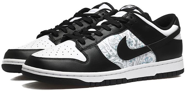 【定制球鞋】 Nike Dunk Low (GS) 黑色 腰果花 熊貓 清新淡雅 復古 經典 耐磨 低筒 板鞋 女款 黑白 Lookbook 【定制球鞋】 Nike Dunk Low (GS) 黑色 腰果花 熊貓 清新淡雅 復古 經典 耐磨 低筒 板鞋 女款 黑白