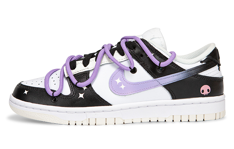 Buy (W) [Sepatu Kustom] Nike Dunk Low 'Hitam Pink' DD1503-121(Teamfour-女款紫粉S-BOX)