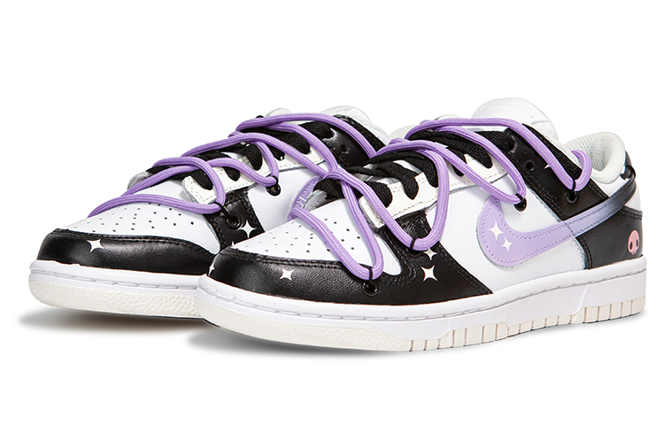 Lookbook (W) [Sepatu Kustom] Nike Dunk Low 'Hitam Pink' DD1503-121(Teamfour-女款紫粉S-BOX)