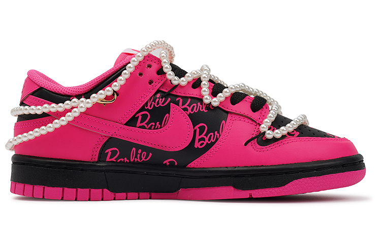 Order (W) 나이키 덩크 로우 '블랙핑크 바비' (커스텀) DZ5196-600(TeamI-女款黑玫芭比K黑粉)