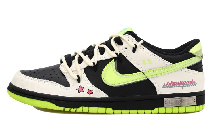 Buy (W) [Zapatillas Personalizadas] Nike Dunk Low 'Estrella Negra y Rosa' DV1694-900(Team拾玖-荧光绿S-BOX）
