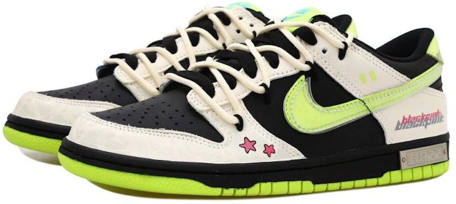 【客製化球鞋】Nike Dunk Low 粉色墨水 星星 高街 老化解構風 防滑耐磨 低筒 跑鞋 女款 黑粉色 Lookbook 【客製化球鞋】Nike Dunk Low 粉色墨水 星星 高街 老化解構風 防滑耐磨 低筒 跑鞋 女款 黑粉色