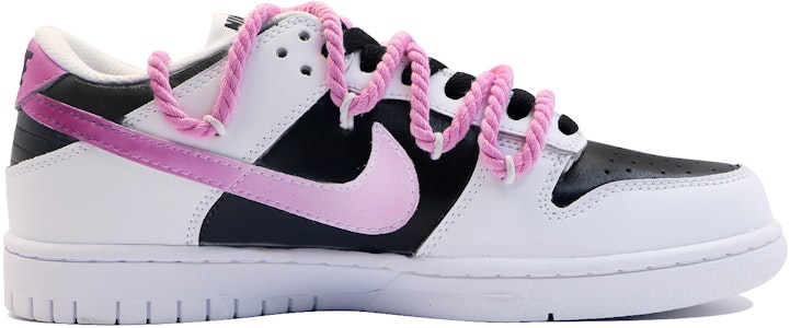 【訂製球鞋】Nike Dunk 低筒 triple white 晴天玫瑰 街頭版 女款 黑粉 Lookbook 【訂製球鞋】Nike Dunk 低筒 triple white 晴天玫瑰 街頭版 女款 黑粉