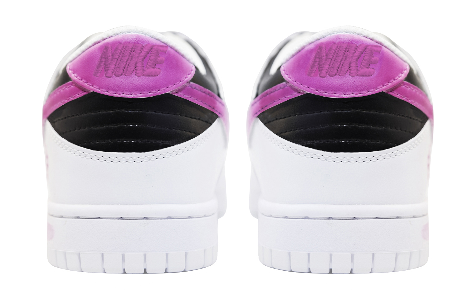 Purchase 【訂製球鞋】Nike Dunk 低筒 triple white 晴天玫瑰 街頭版 女款 黑粉