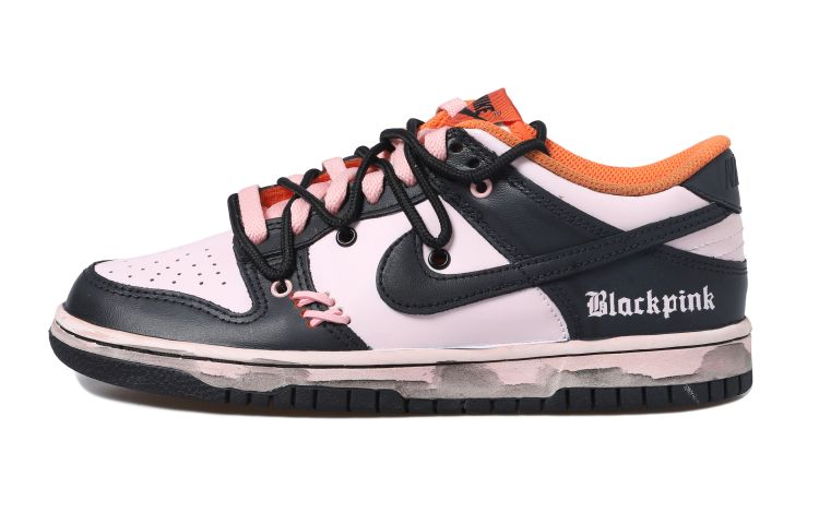 Buy 【定制球鞋】Nike Dunk Low 做舊vibe風 解構風 低幫 板鞋 女款 黑粉
