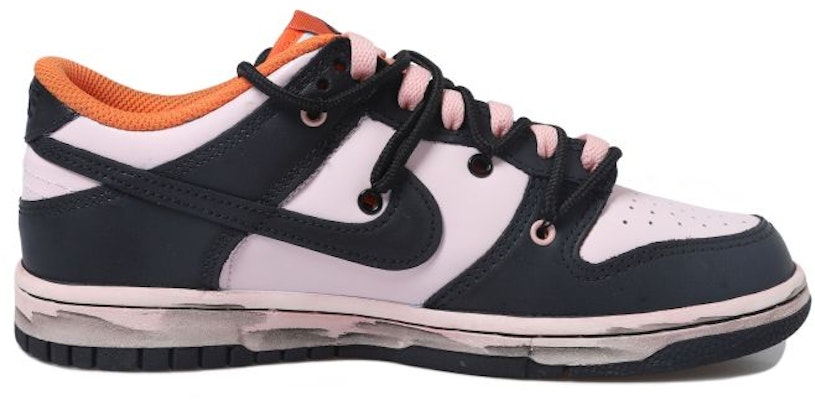 【定制球鞋】Nike Dunk Low 做舊vibe風 解構風 低幫 板鞋 女款 黑粉 Order 【定制球鞋】Nike Dunk Low 做舊vibe風 解構風 低幫 板鞋 女款 黑粉