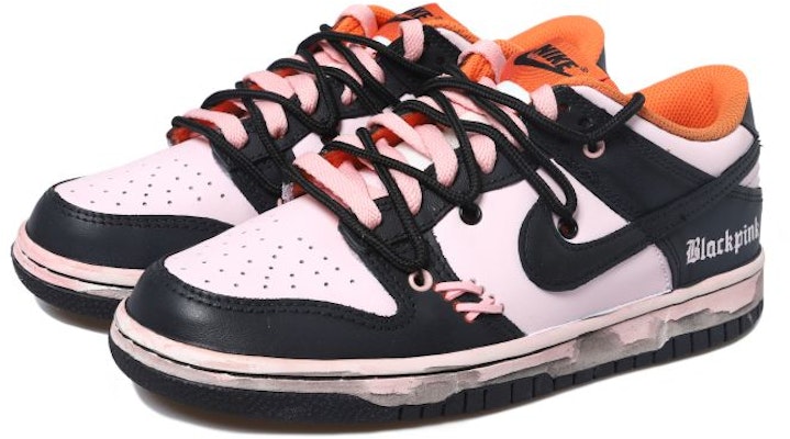 【定制球鞋】Nike Dunk Low 做舊vibe風 解構風 低幫 板鞋 女款 黑粉 Lookbook 【定制球鞋】Nike Dunk Low 做舊vibe風 解構風 低幫 板鞋 女款 黑粉