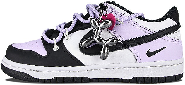custom-shoes-women-nike-dunk-low-black-purple-balloon-dog
