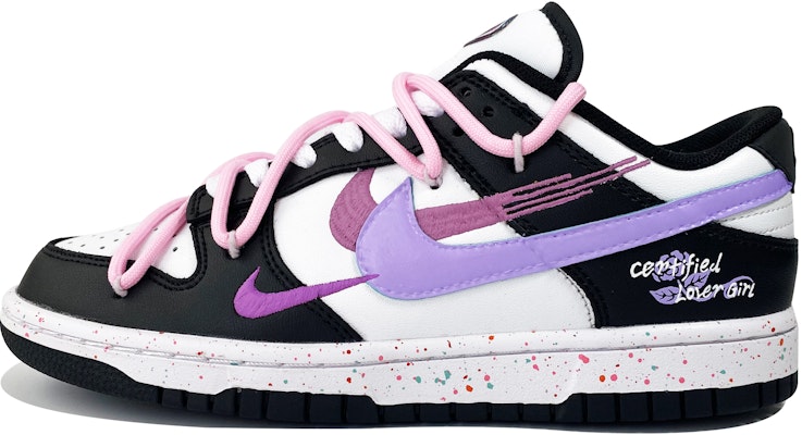 【訂製球鞋】 Nike Dunk Low Multi-Color Swoosh 低筒 球鞋 女款 黑紫 Buy 【訂製球鞋】 Nike Dunk Low Multi-Color Swoosh 低筒 球鞋 女款 黑紫