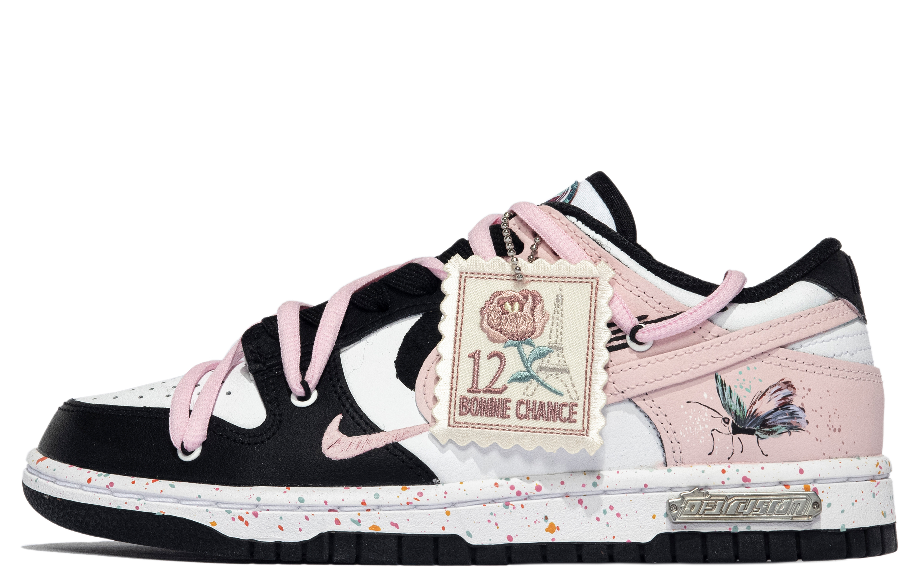 Order (W) ナイキ ダンク LOW ブラック/パープル/マルチスウッシュ FD4623-131(TeamM-女款粉蝶S-BOX)